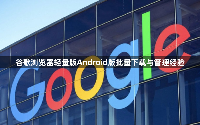 谷歌浏览器轻量版Android版批量下载与管理经验1