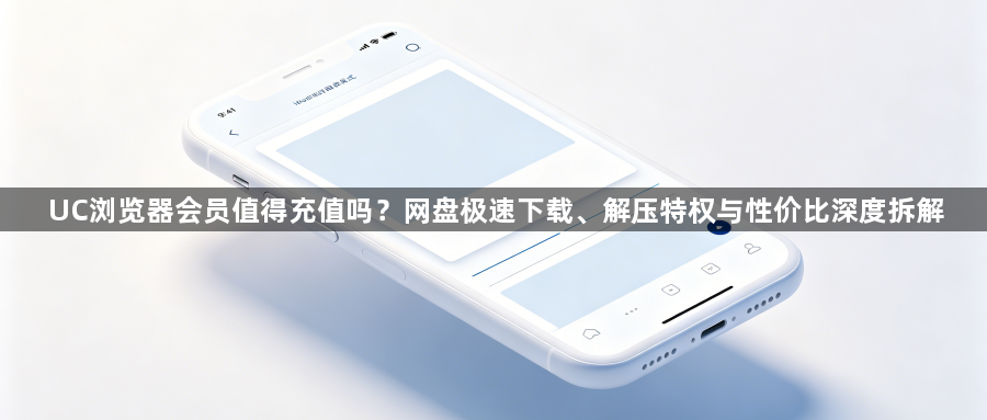 UC浏览器会员值得充值吗?网盘极速下载、解压特权与性价比深度拆解1