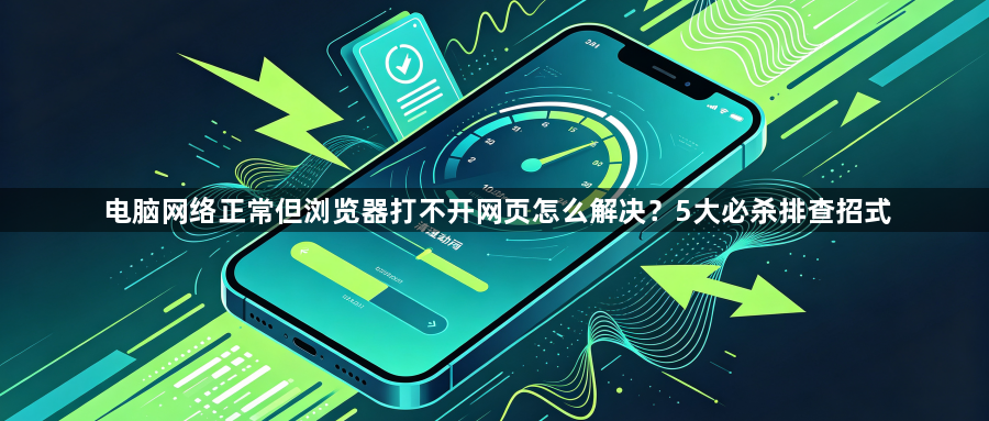 电脑网络正常但浏览器打不开网页怎么解决？5大必杀排查招式1
