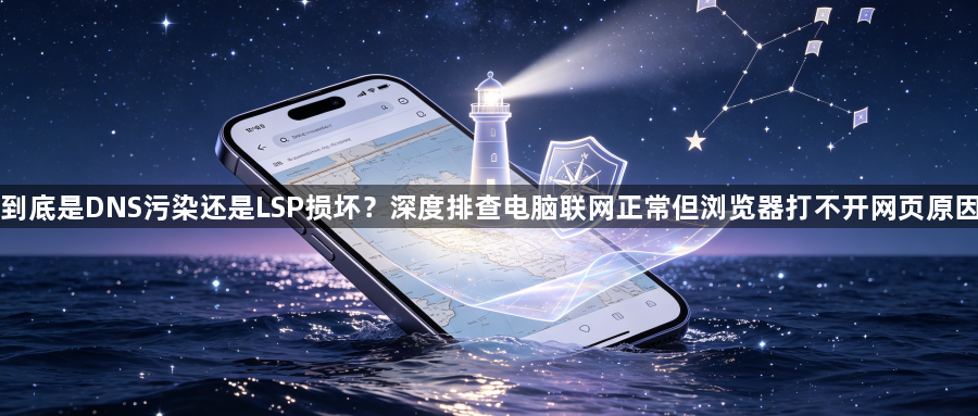 到底是DNS污染还是LSP损坏？深度排查电脑联网正常但浏览器打不开网页原因1