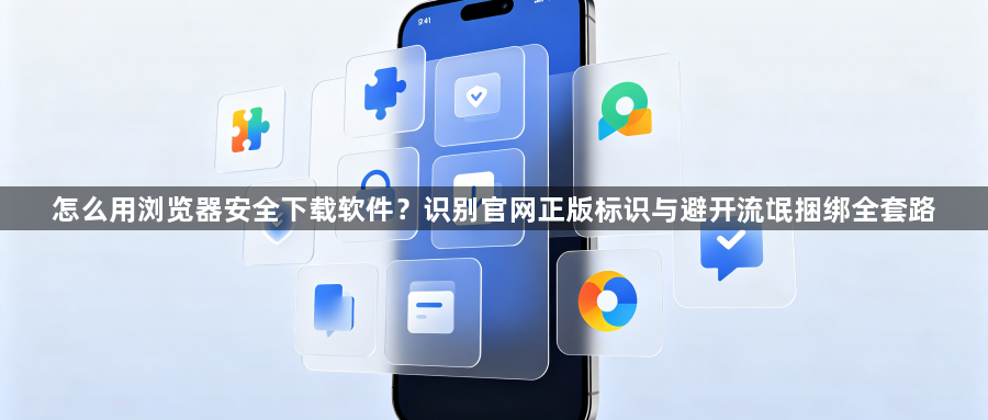 怎么用浏览器安全下载软件?识别官网正版标识与避开流氓捆绑全套路1