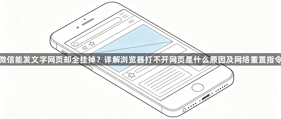 微信能发文字网页却全挂掉？详解浏览器打不开网页是什么原因及网络重置指令1