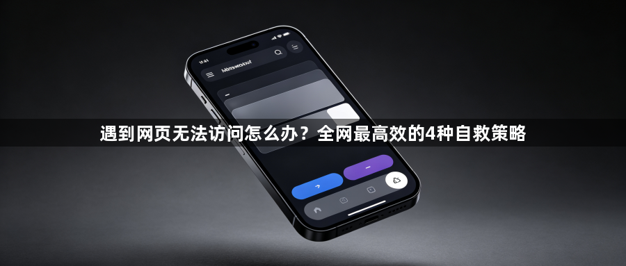 遇到网页无法访问怎么办?全网最高效的4种自救策略1