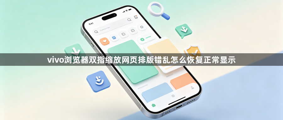 vivo浏览器双指缩放网页排版错乱怎么恢复正常显示1