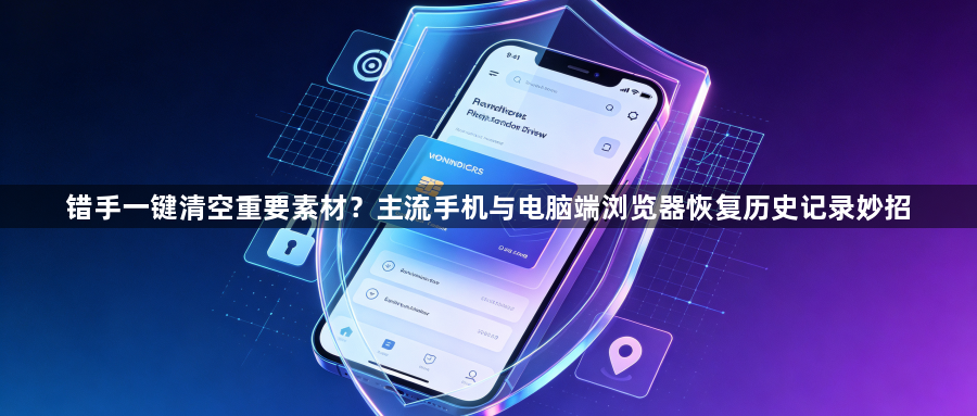 错手一键清空重要素材？主流手机与电脑端浏览器恢复历史记录妙招1